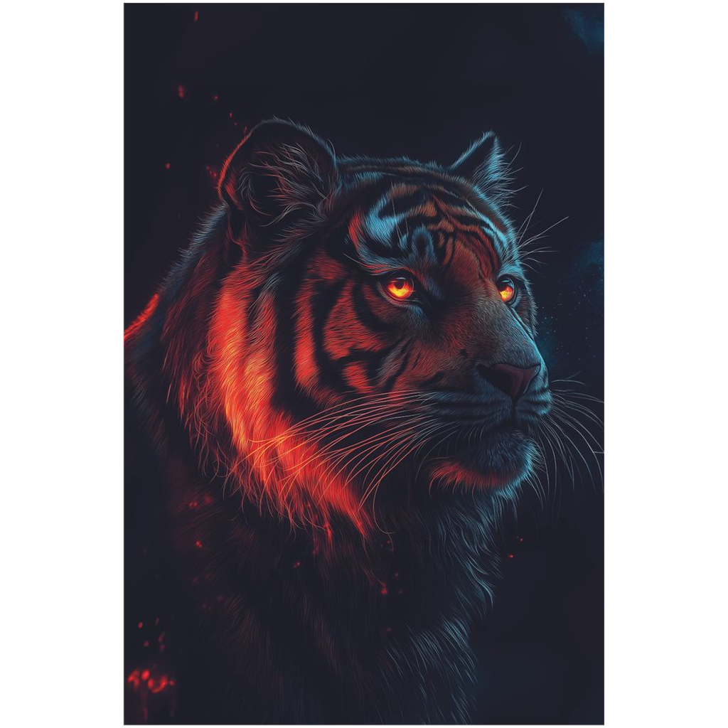 Tableau sur Plexiglas "Tigre – Regard de Feu"