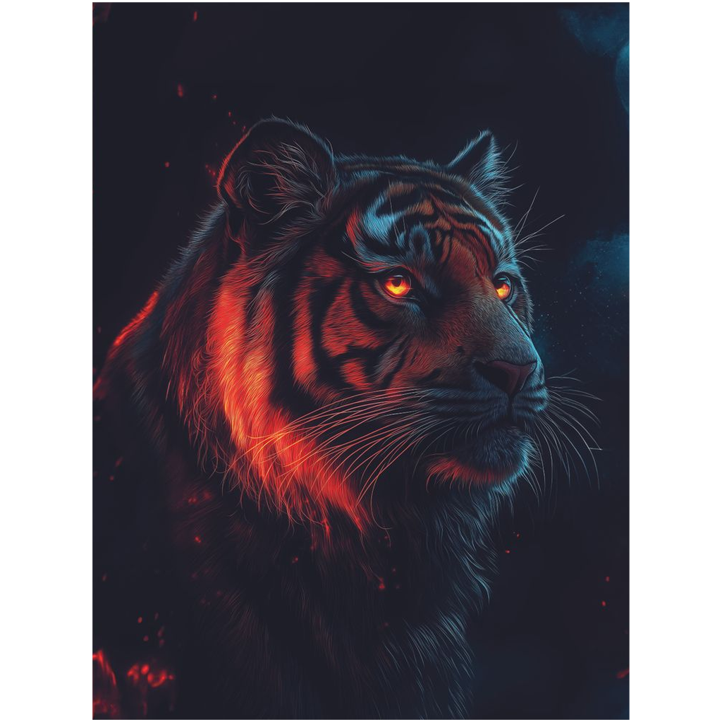 Tableau sur Plexiglas "Tigre – Regard de Feu"